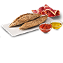 Tomate + jamón al corte