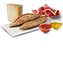 Tomate + jamón + queso